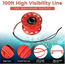 Катушка алюминиевая для дайвинга и подводной охоты с карабином (30 м) Катушка алюминиевая для дайвинга и подводной охоты с карабином (30 м)